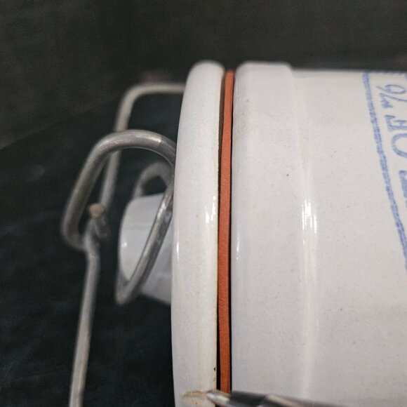 Vintage Bicentennial Stoneware Cheese Crock With Wire Bale Spirit of 76 - Picture 10 of 10